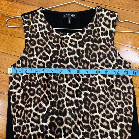 INTERMIX Animal Print Crew Neck Sleeveless Top Size P / 0 - Picture 6 of 8